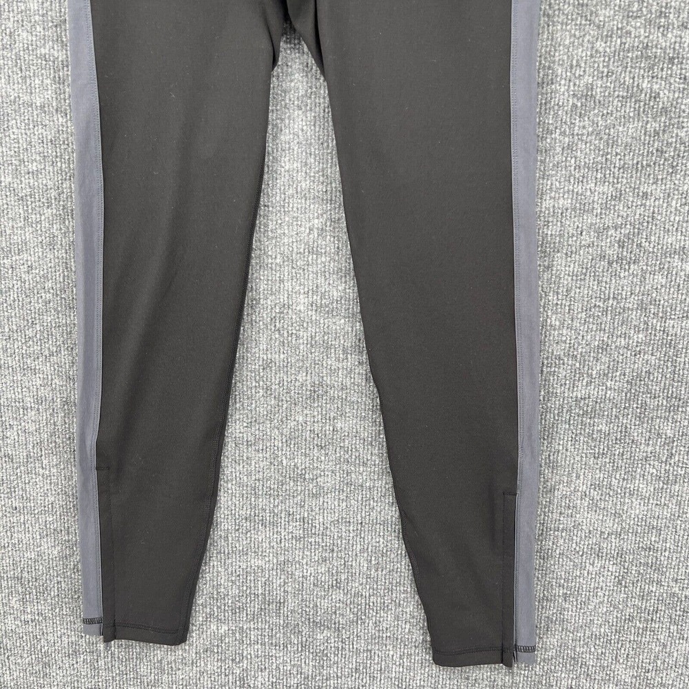 Old Navy Street Leggings Womens S Black Gray Tuxedo Stripe Ankle Zip High Rise - Picture 3 of 8